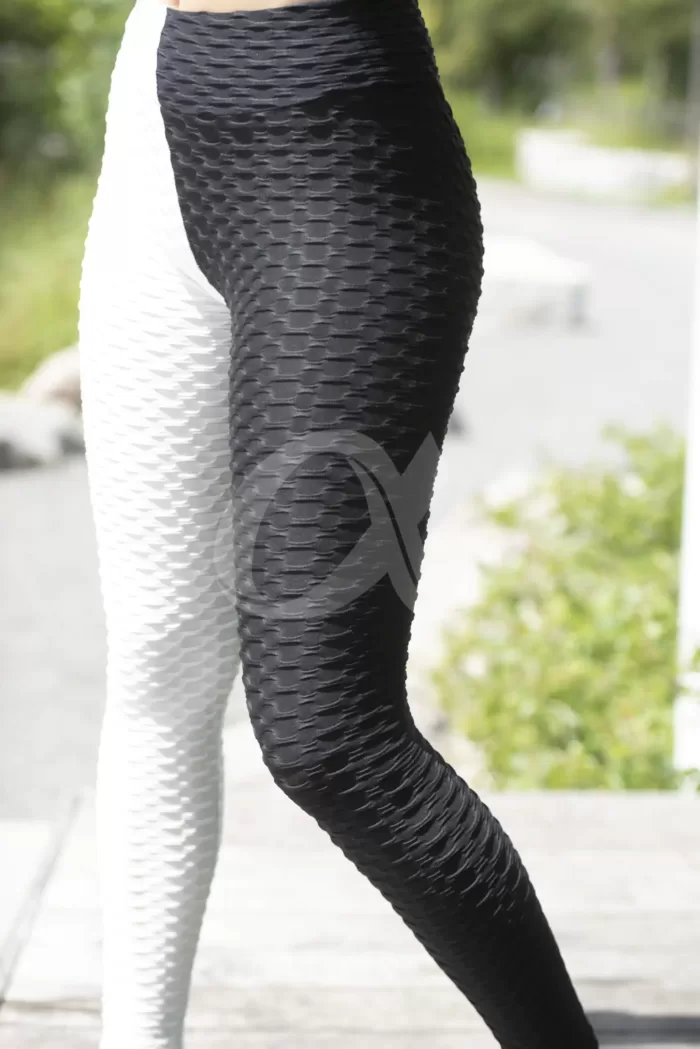 Black and White Tiktok Leggings Butt Lifting