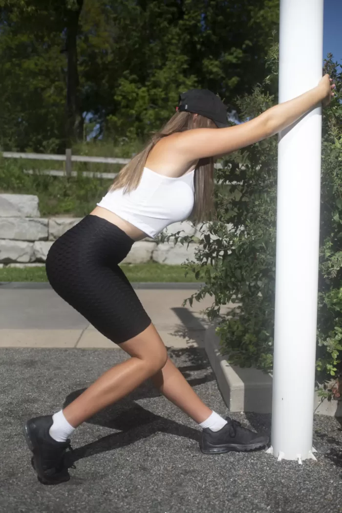 Black Booty Lift Biker Shorts for Women