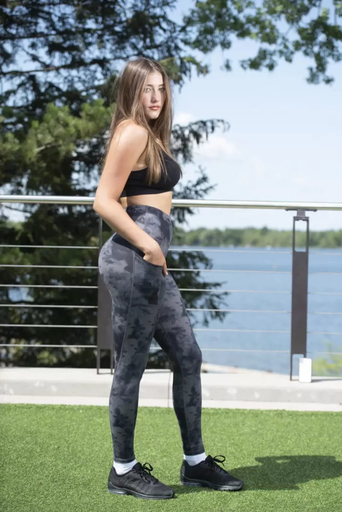 Dark Blue Power Flex Yoga Pants for Ladies