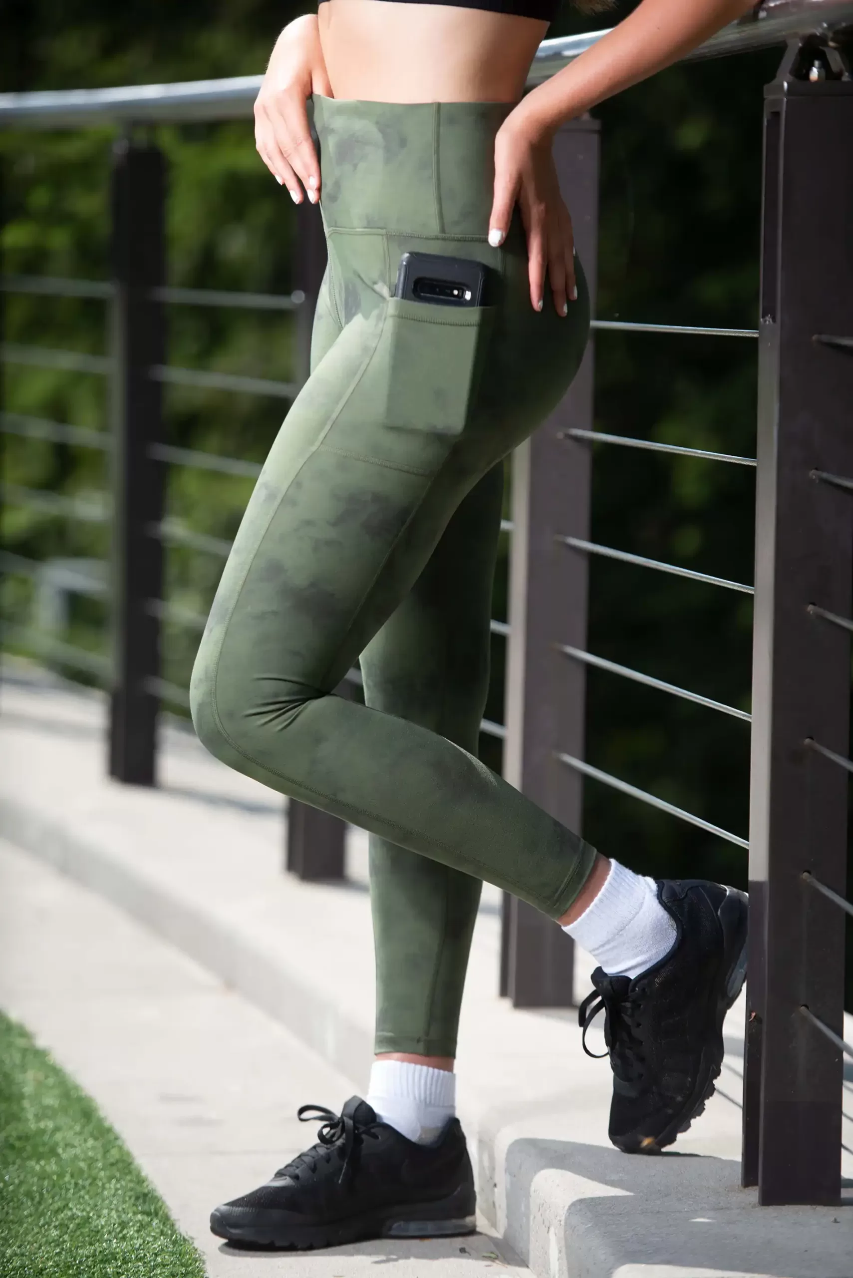 Olive Green Power Flex Yoga Pants for Ladies | Comfy Forever