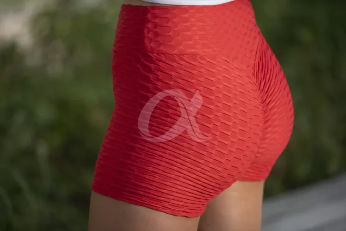 Red Booty Lift Tiktok Shorts for Womens