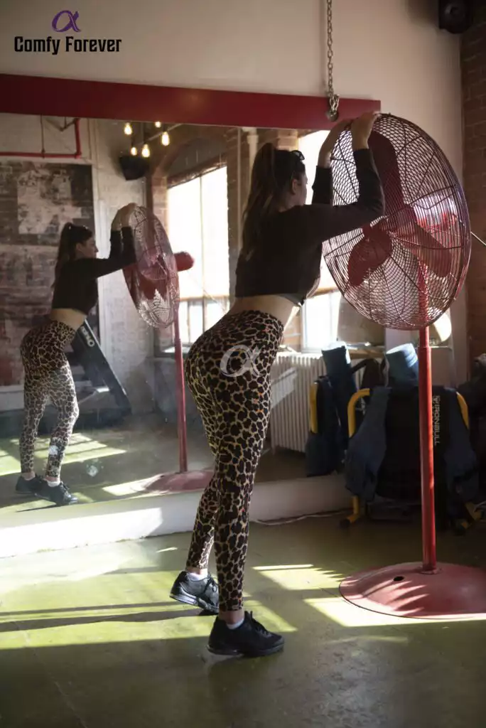 Leopard - print high waisted leggings for women